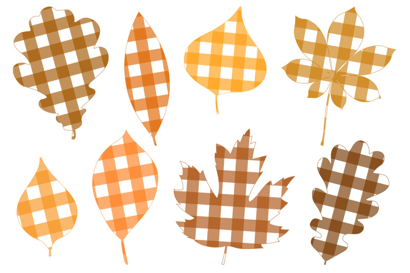 autumn-leaves-leaves-plaid-print-leaves-silhouette-svg