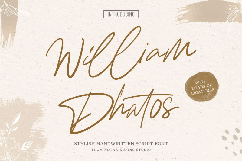 william-dhatos-signature-font