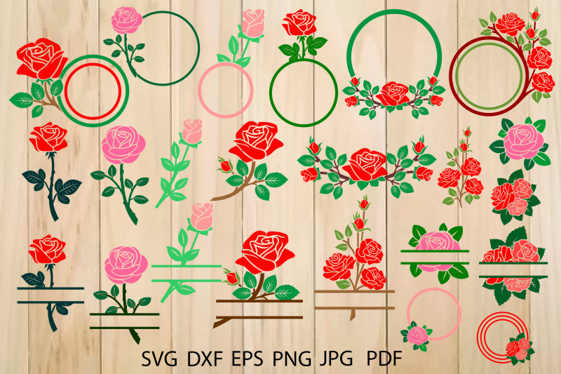 roses-svg-flowers-monogram-frames-roses-clip-art