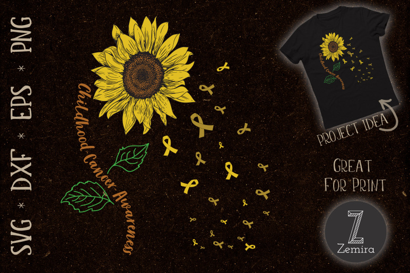 flower-childhood-cancer-awareness-gold