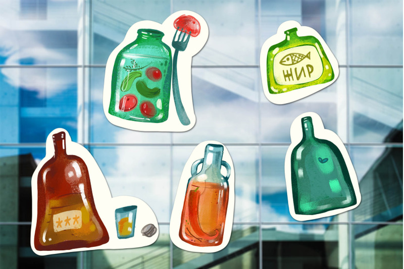 25-bottles-watercolor-illustrations