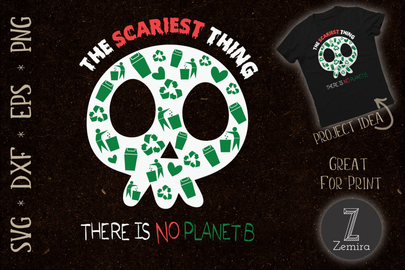 there-is-no-planet-b-save-earth-skull