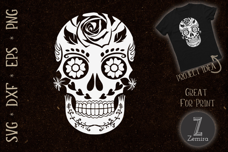 sugar-skull-funny-halloween-white