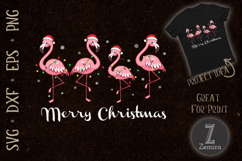 pink-flamingo-merry-christmas