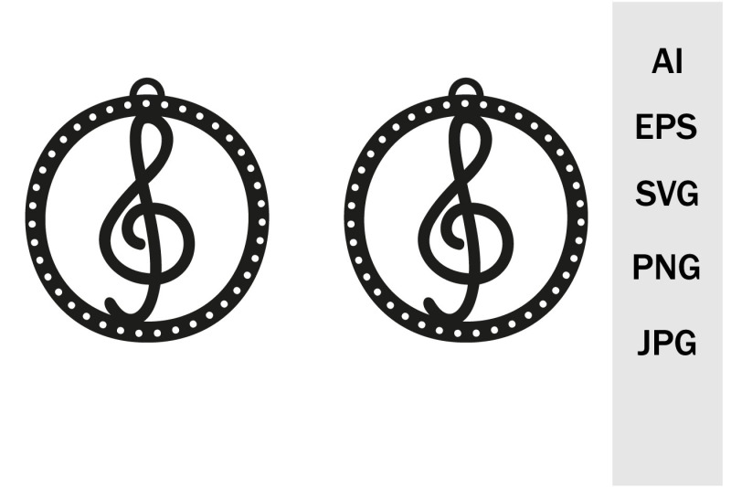 earrings-and-pendants-music-svg-template