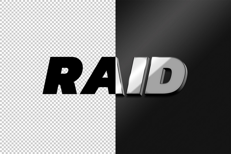raid-3d-text-effect-psd