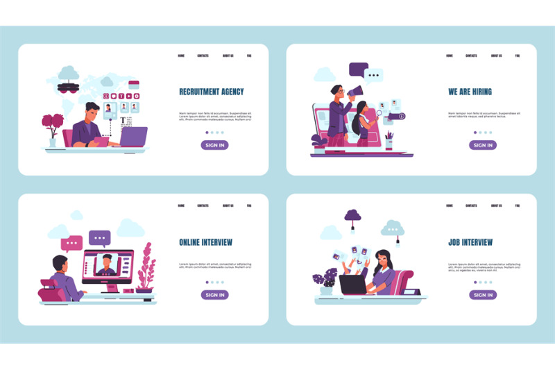 recruitment-landing-page-website-interfaces-templates-for-hr-agency