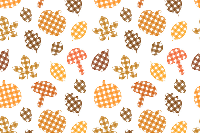 autumn-plaid-print-pattern-leaves-pattern-pumpkin-pattern