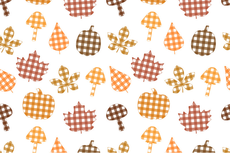 autumn-plaid-print-pattern-leaves-pattern-pumpkin-pattern