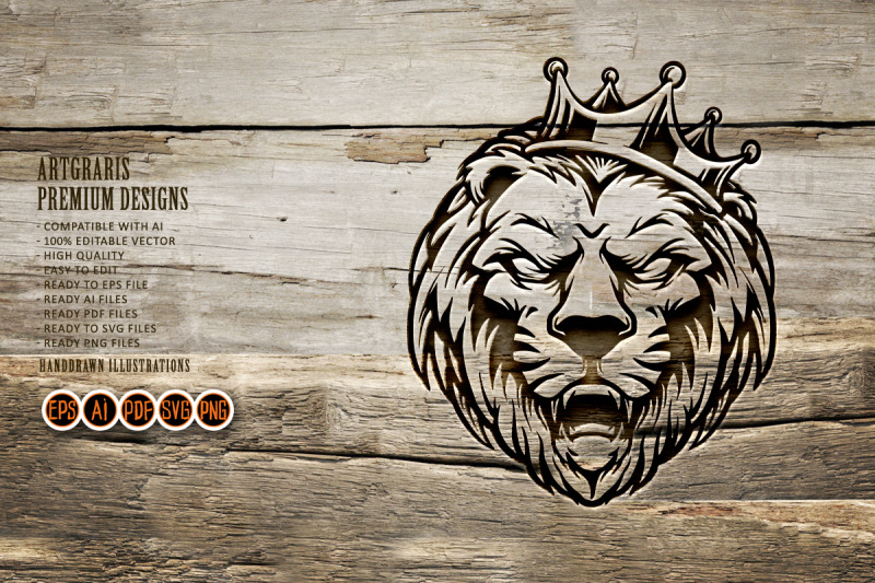 angry-lion-king-crown-silhouette