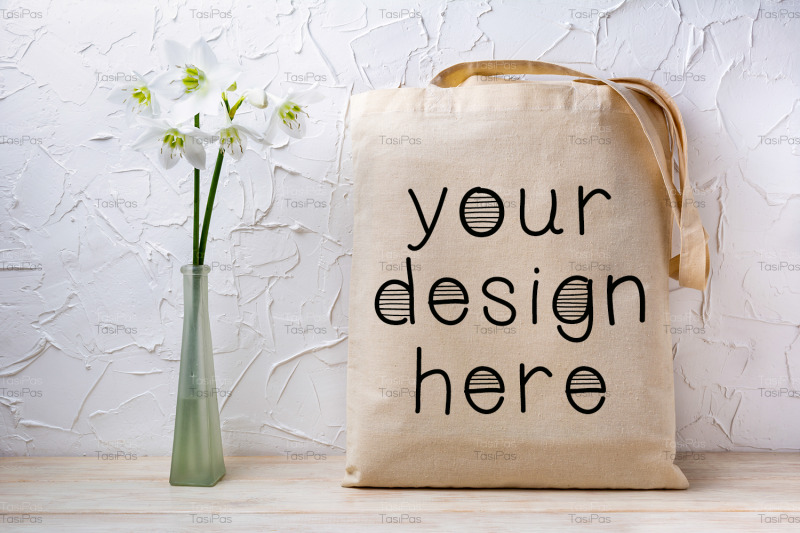 rustic-tote-bag-mockup-with-white-lilies-in-the-vase