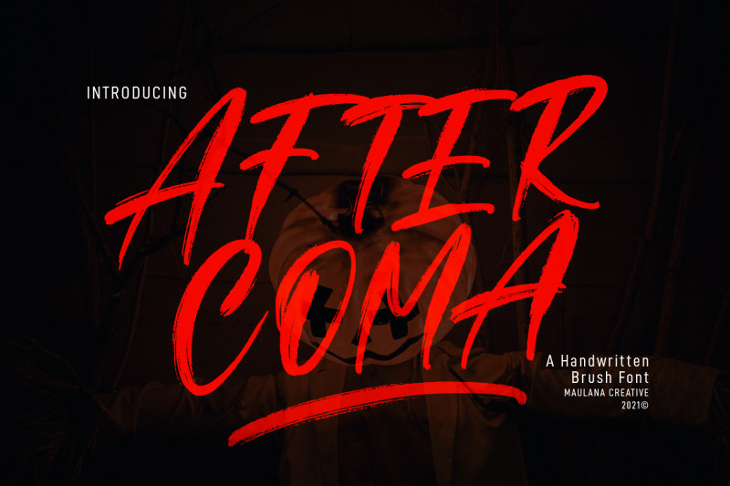 aftercoma-brush-font