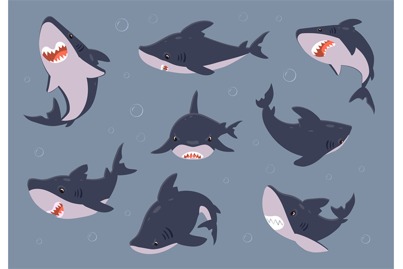 cartoon-shark-sea-fish-swimming-in-water-dangerous-predator-with-ope