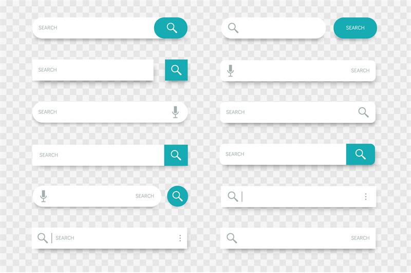 search-bar-input-lines-with-find-buttons-magnifier-and-microphone-ic