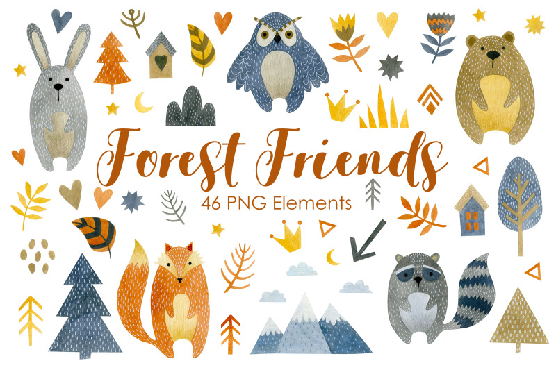 watercolor-forest-friends-clipart