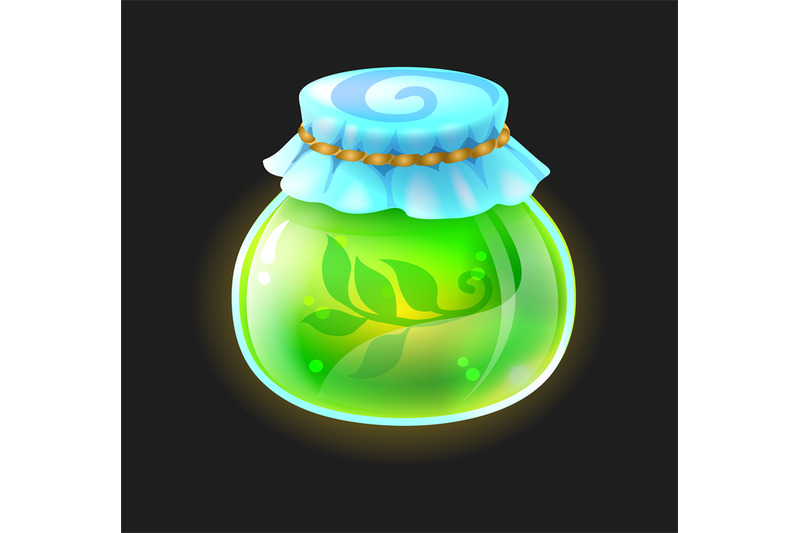 potion-bottle-cartoon-elixir-bottle-phial-with-green-liquid-balm-fro