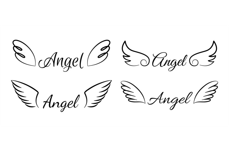 cartoon-flying-angel-wings-isolated-signatures-and-one-line-drawing