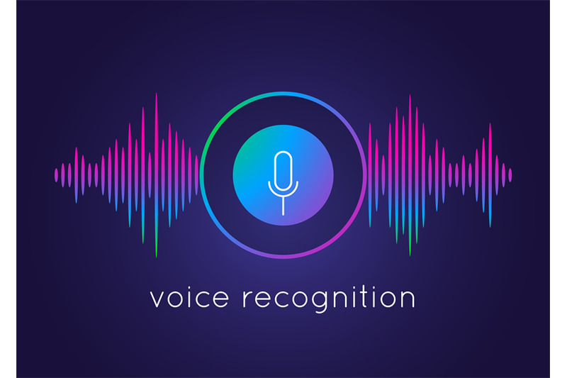 voice-recognition-concept-microphone-round-button-and-soundwave-arti