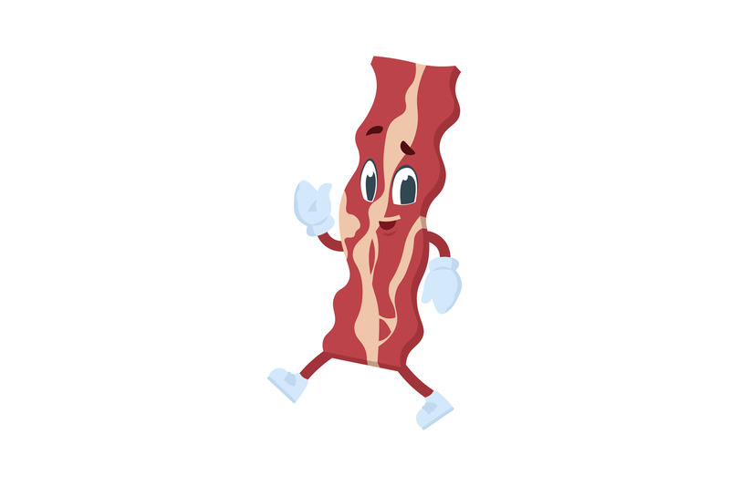 bacon-character-meal-mascot-waving-hand-for-meat-product-advertising