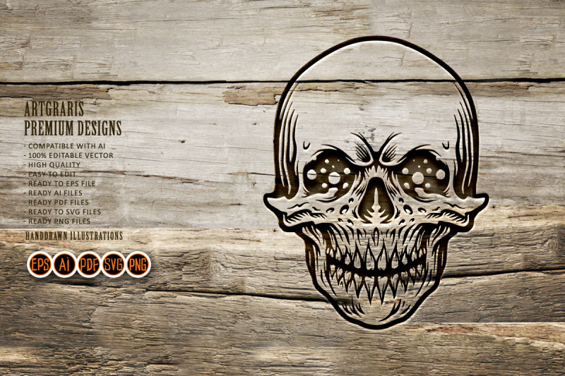 anatomy-human-skull-silhouette-logo