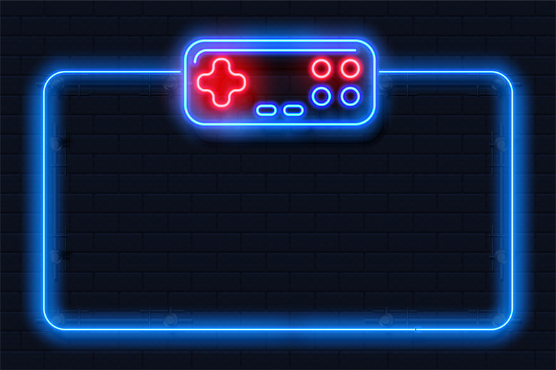 neon-game-background-square-shape-with-joystick-control-buttons-con