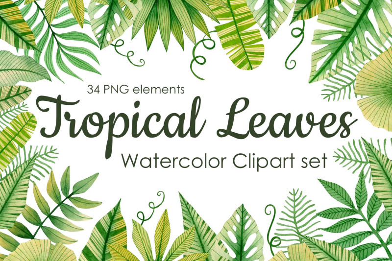 watercolor-tropical-leaves-clipart