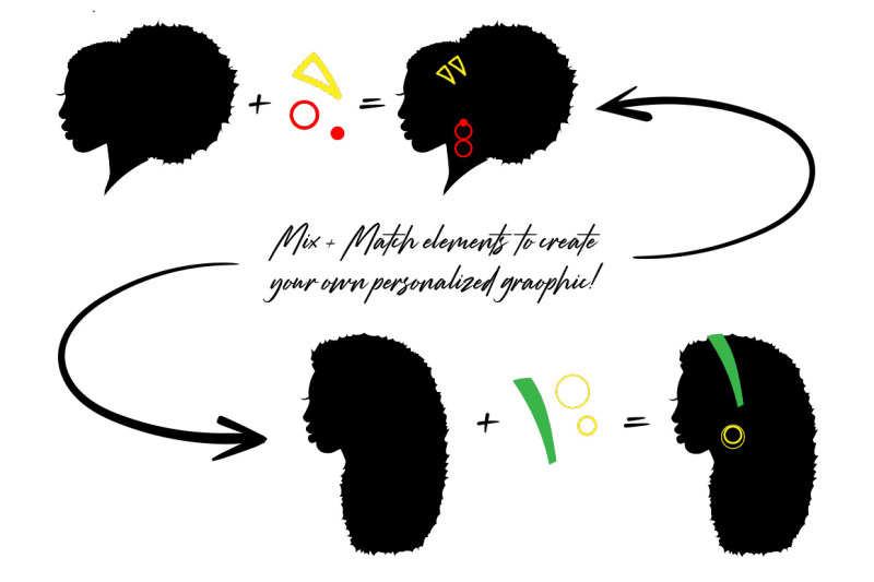 black-girl-silhouettes-with-kinky-curly-hair-black-women-side-view