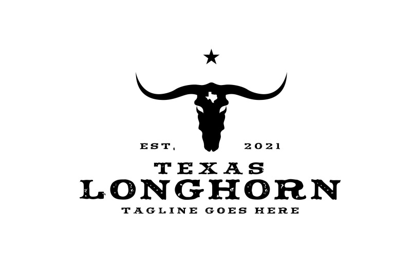 texas-longhorn-western-bull-cow-head-silhouette-logo