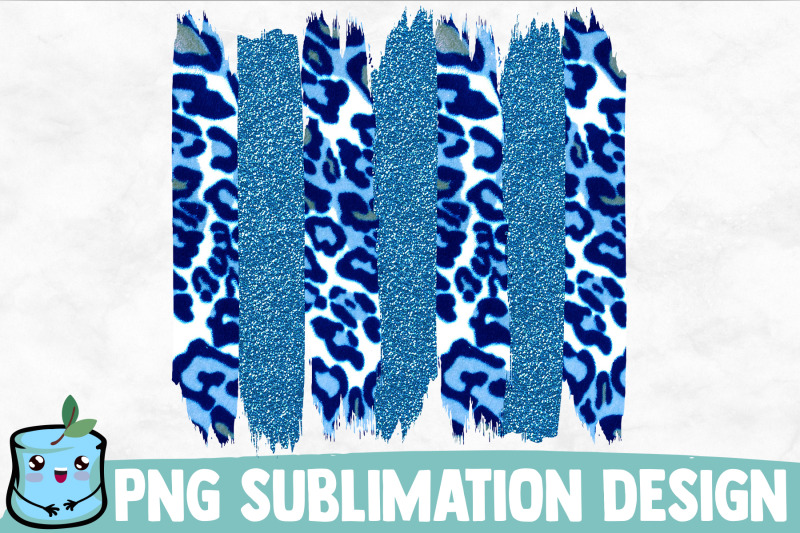 blue-glitter-leopard-brush-strokes-sublimation-design