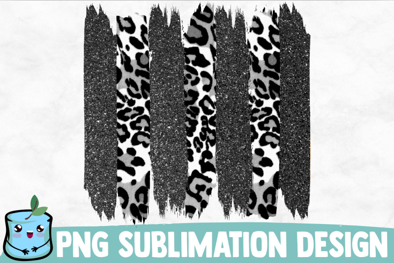 gray-glitter-leopard-brush-strokes-sublimation-design