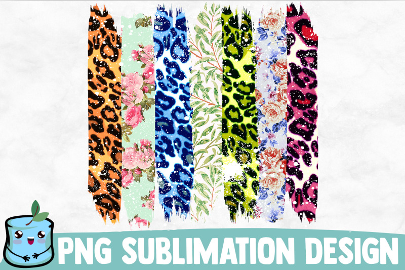 leopard-flowers-brush-strokes-sublimation-design