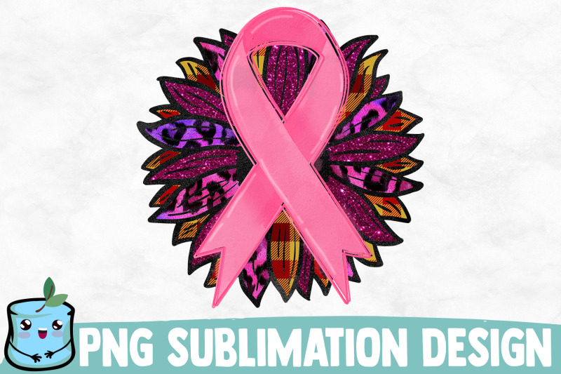 pink-ribbon-sunflower-sublimation-design