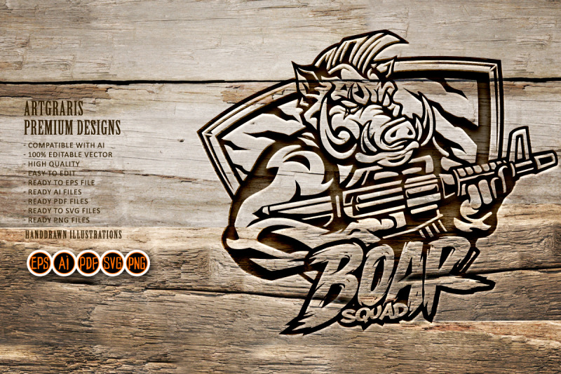 boar-squad-military-mascot-silhouette