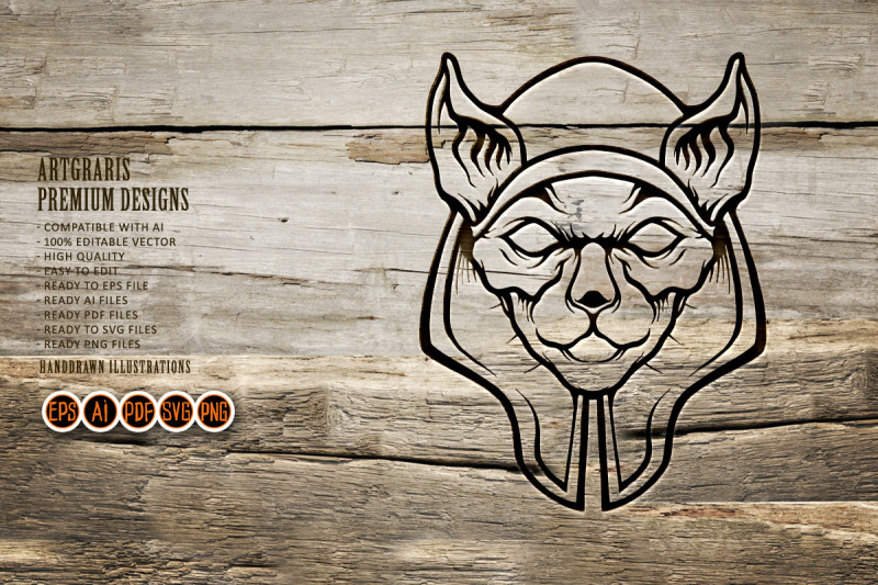 silhouette-egyptian-spinx-cat-logo