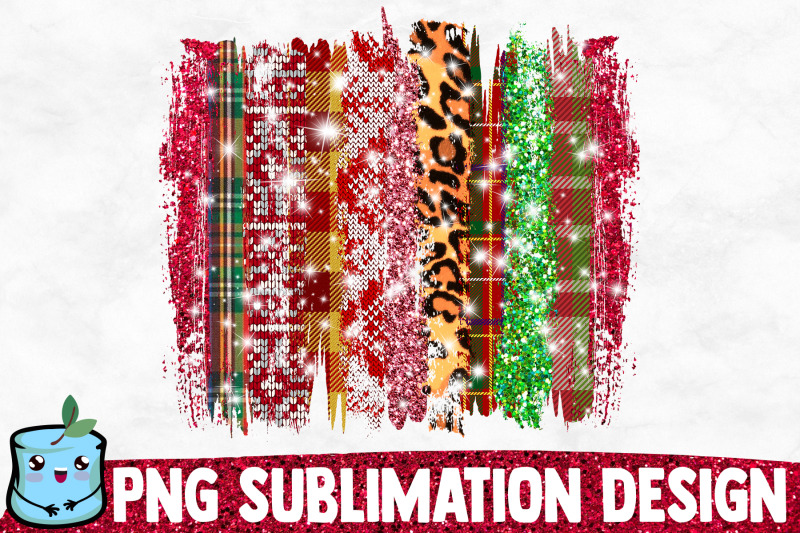 christmas-brush-strokes-sublimation-design