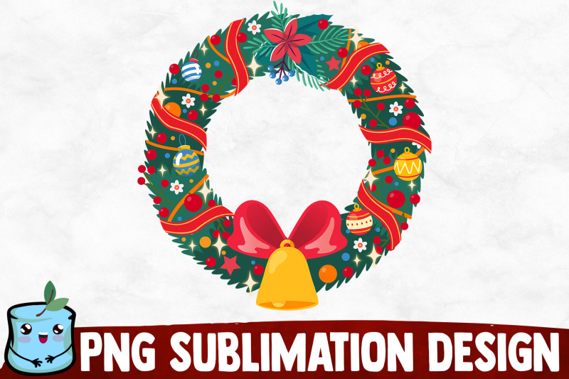 christmas-wreath-sublimation-design