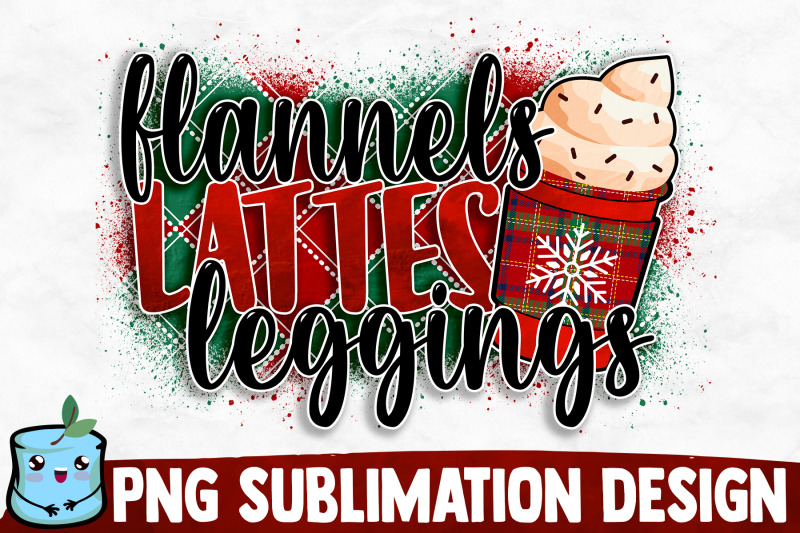 flannels-lattes-leggings-sublimation-design