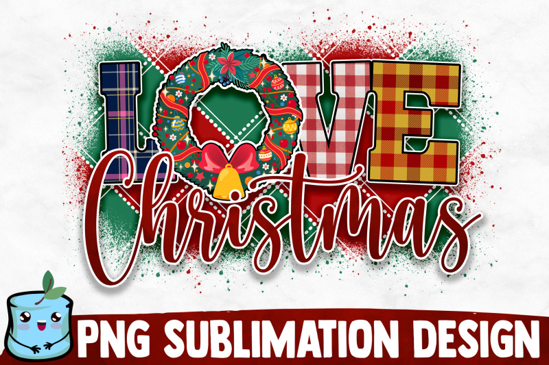 love-christmas-sublimation-design