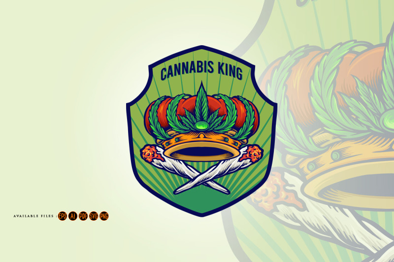 cannabis-king-crown-badge-logo