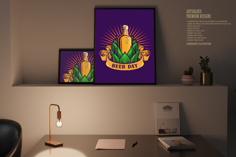 beer-day-brewery-icon-bootle-and-banner-illustrations