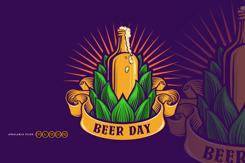 beer-day-brewery-icon-bootle-and-banner-illustrations