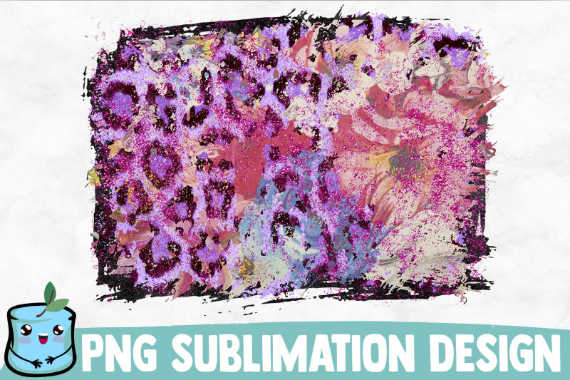 violet-leopard-flowers-sublimation-background