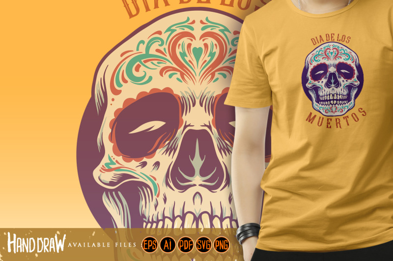 mexican-sugar-skull-dia-de-los-muertos-illustrations