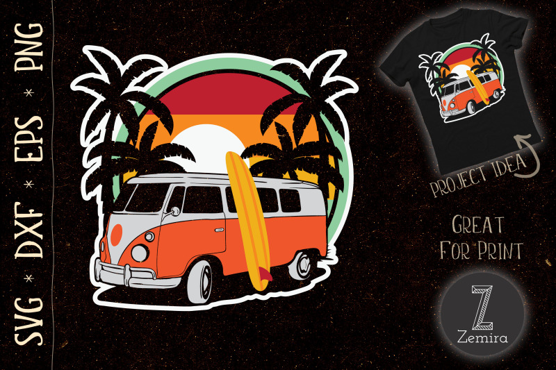 summer-surfer-beach-hippie-van-surfboard