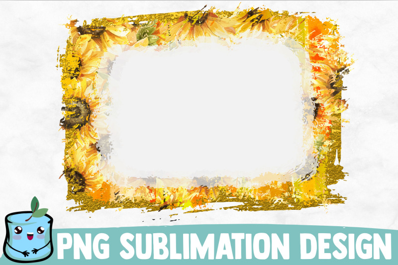 bleached-gold-sunflower-sublimation-frame