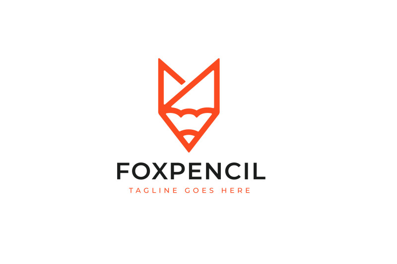 fox-pencil-logo-design