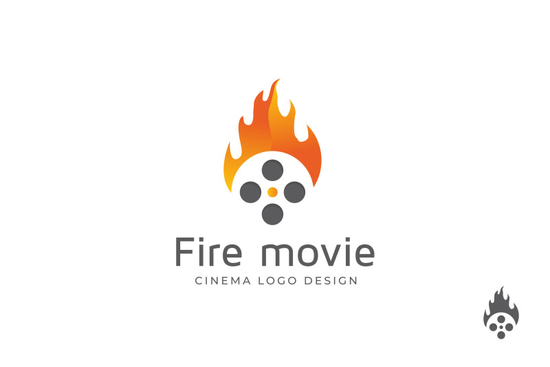 movie-roll-cinema-with-fire-flames-logo-design