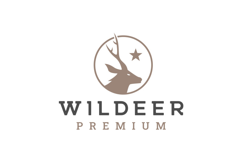 luxury-deer-logo-design-vector-illustration
