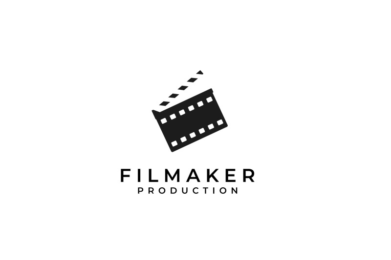 clapperboard-with-negative-film-logo-design