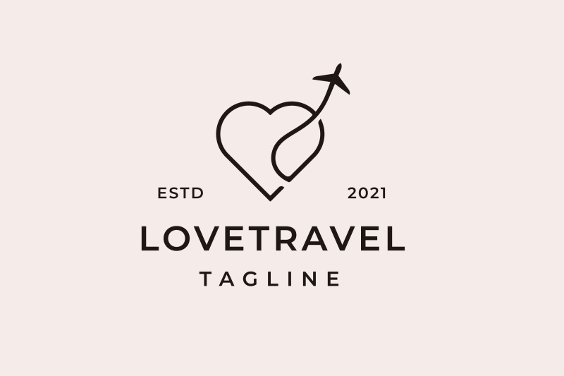 vintage-hipster-plane-with-heart-for-transportation-or-travel-logo